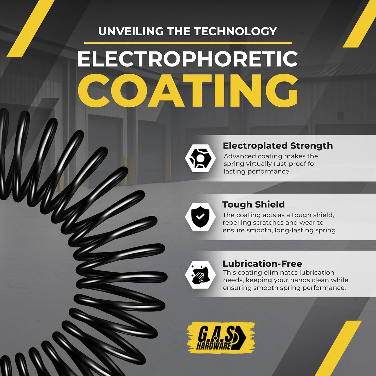 Garage Door Torsion Spring 207x2x22 Torsion Springs for Left Side of Garage Door with 1" Steel Bearing, Gloves, and Winding Bars Precision E-Coating 5-Year Warranty Minimum 30,000 Cycles (Red Cone)