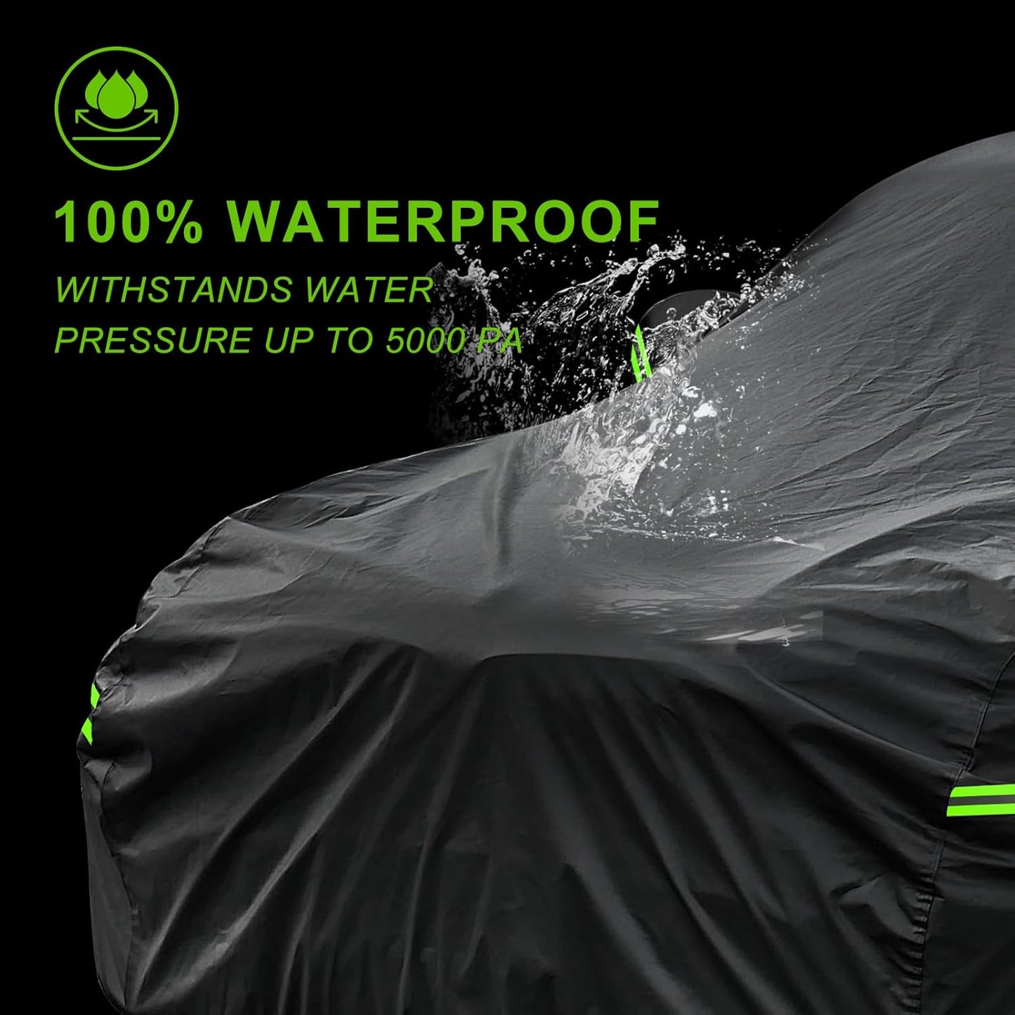 KouKou Car Cover Waterproof All Weather, 7 Layers Outdoor Car Cover for Automobile, Universal Fit Nissan Versa, Acura Integra/RSX,Toyota Corolla Celica, Subaru BRZ, ect.(Length up to 177 inch)