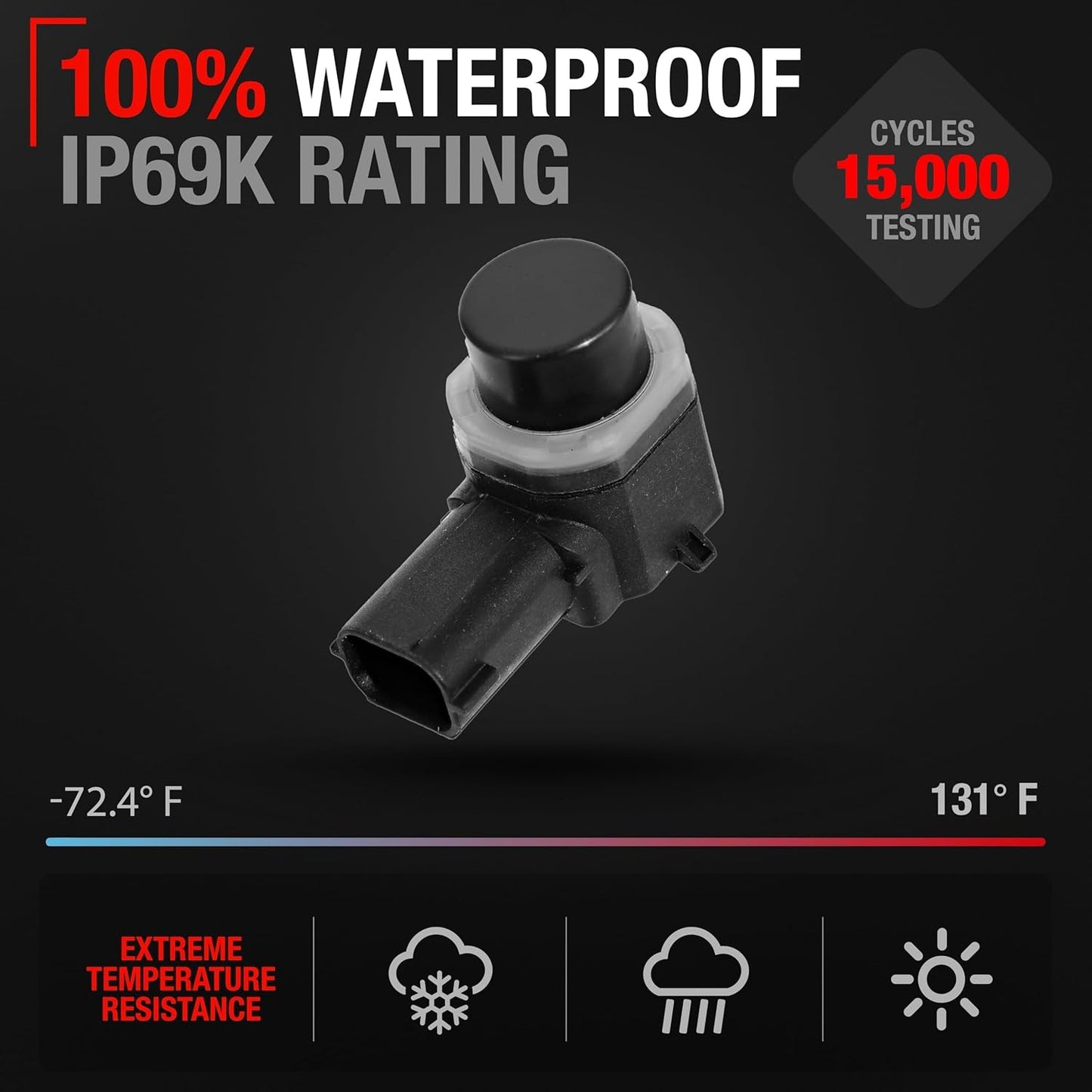 T1A Car Parking Sensors - Compatible with 2017-2019 Ford Escape - Front or Rear Bumper Parking Aid Sensor, Backup Reverse Parking Assist Kit - OEM EM2Z15K859C, 684-106, FO1078101