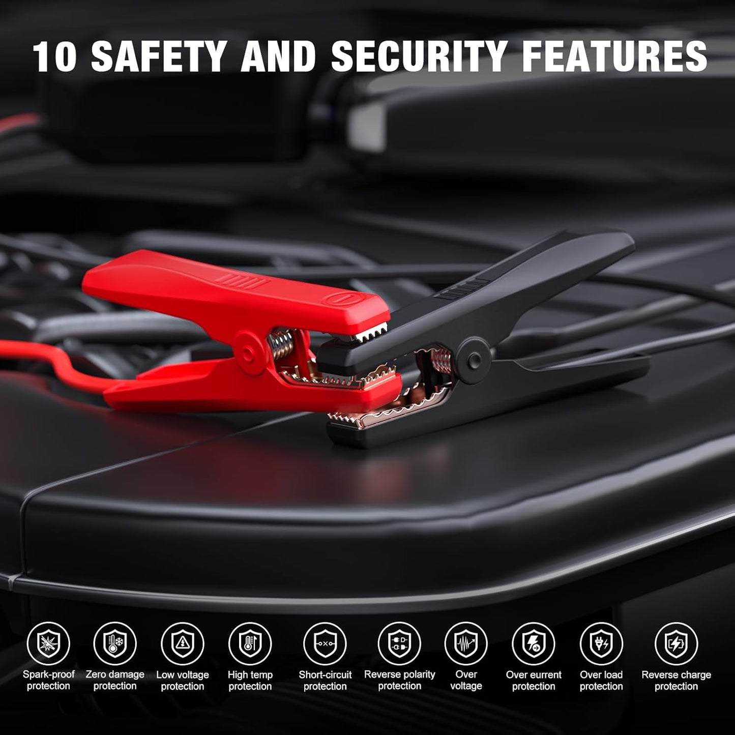 NEXPOW X7 3000A Jump Starter, Car Battery Jump Starter with PD 60W Dual-Way Faster Charging for 12L Gas/10L Diesel Engines, 12V Portable Jump Start Battery Pack, 3.2″ HD Display, IP63 Waterproof