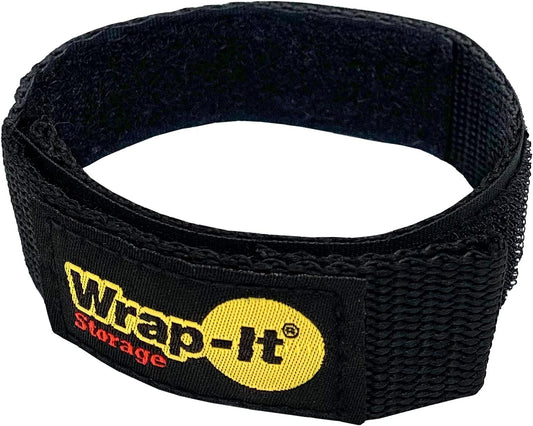 Quick-Straps by Wrap-It Storage – 12” (12-Pack) Black - Hook and Loop Cord Wraps for Cable Storage and Organization