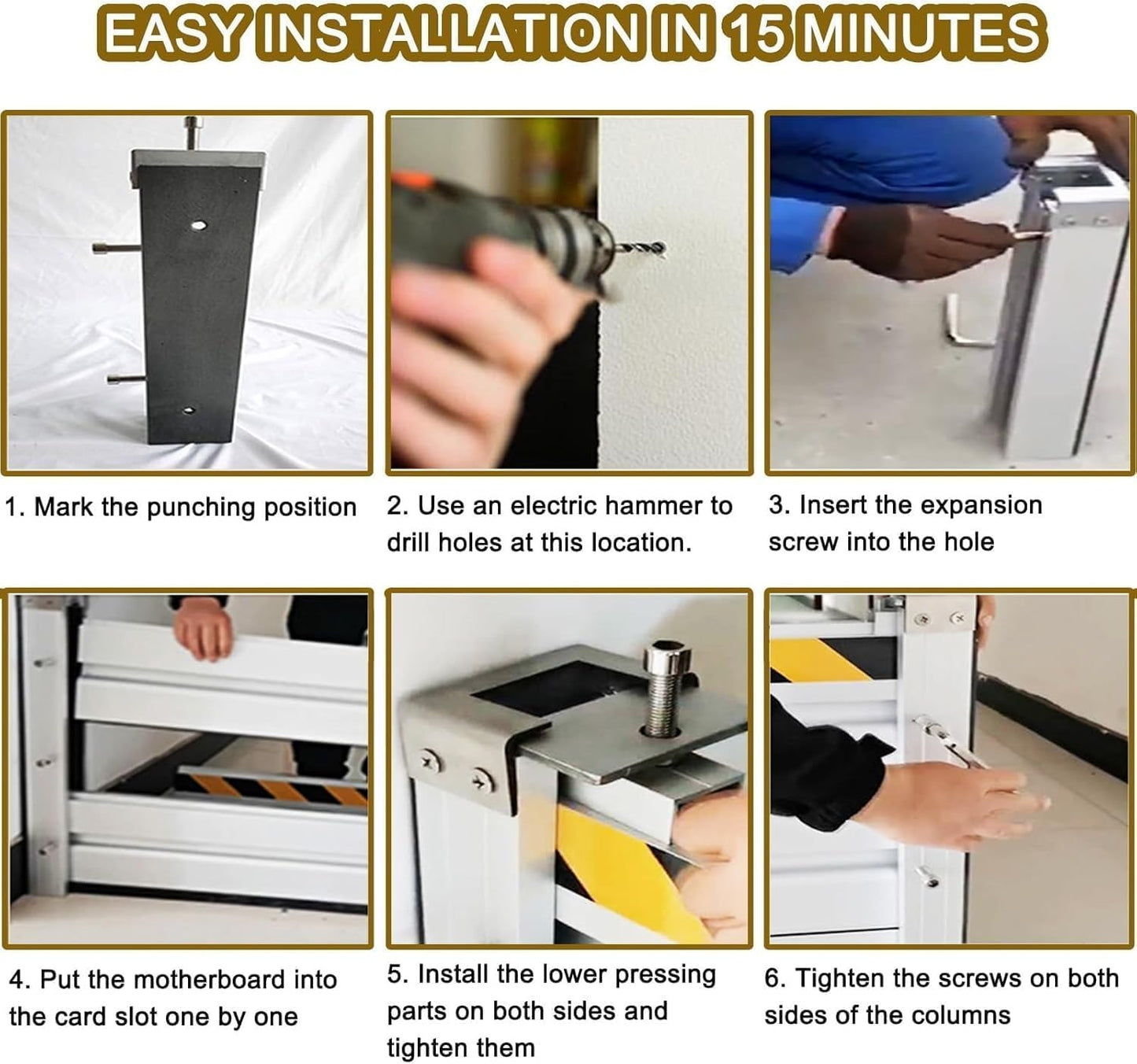 Reusable Heavy Duty Aluminum Flood Barriers for Home Exterior, Flood Protection Barriers Water Barrier Door Quick Detachable Garage Doors Detachable Mobile Rain Water Baffle ( H 47.2 inch L 8FT)