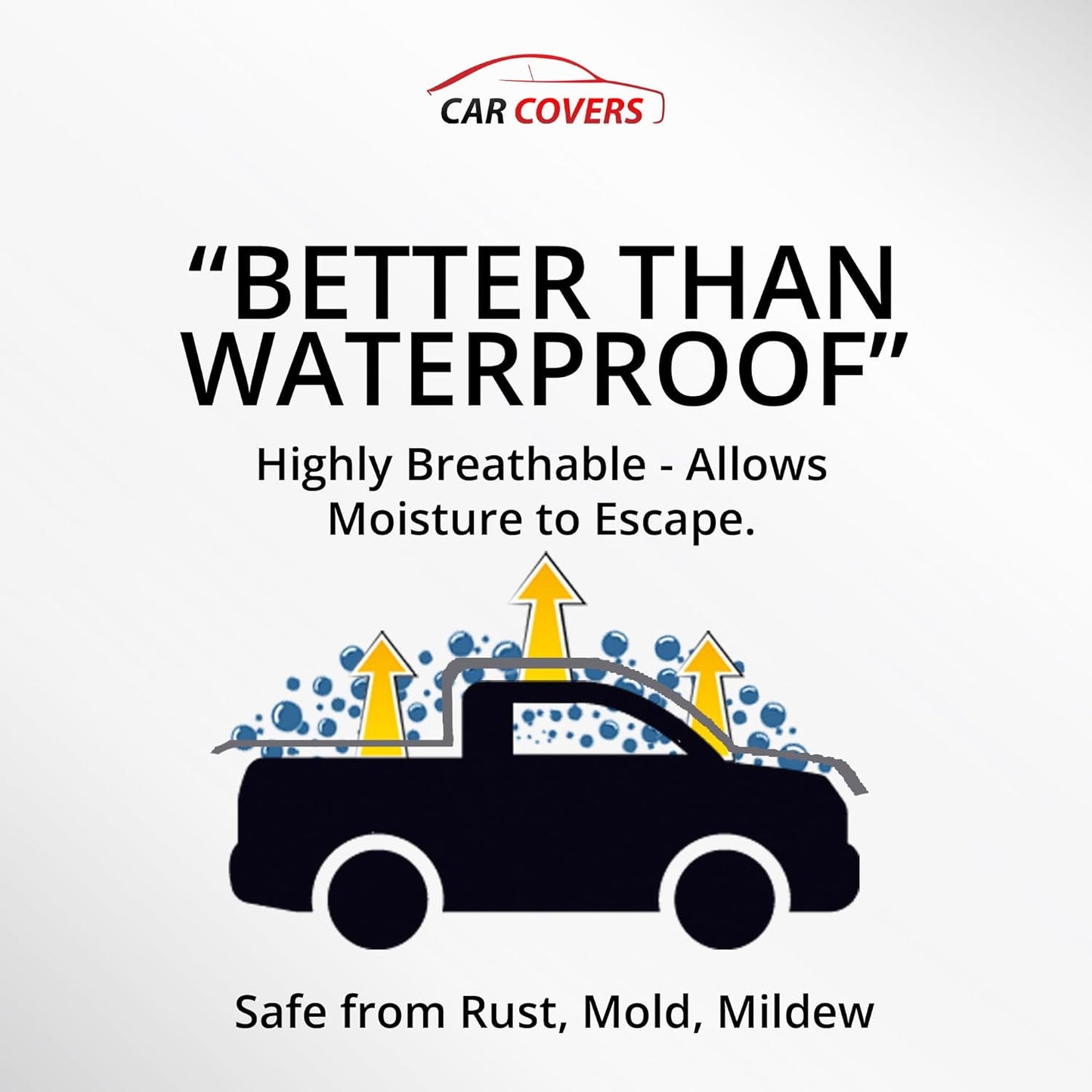 Car Covers Weatherproof Max Truck Cover & Warranty Compatible with Ford 1999-2022 F-350 Crew Cab ~6.5-6.75' & Shell– Outdoor Cover, Prevents Theft with Cable Lock