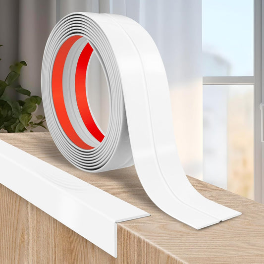 Flexible Wall Corner Protector Moulding Trim Peel and Stick Wall Corner Guards Edge Protector Self Adhesive Molding Trim Strip for Edge Ceiling (White, 2.4 in x 10 Ft)