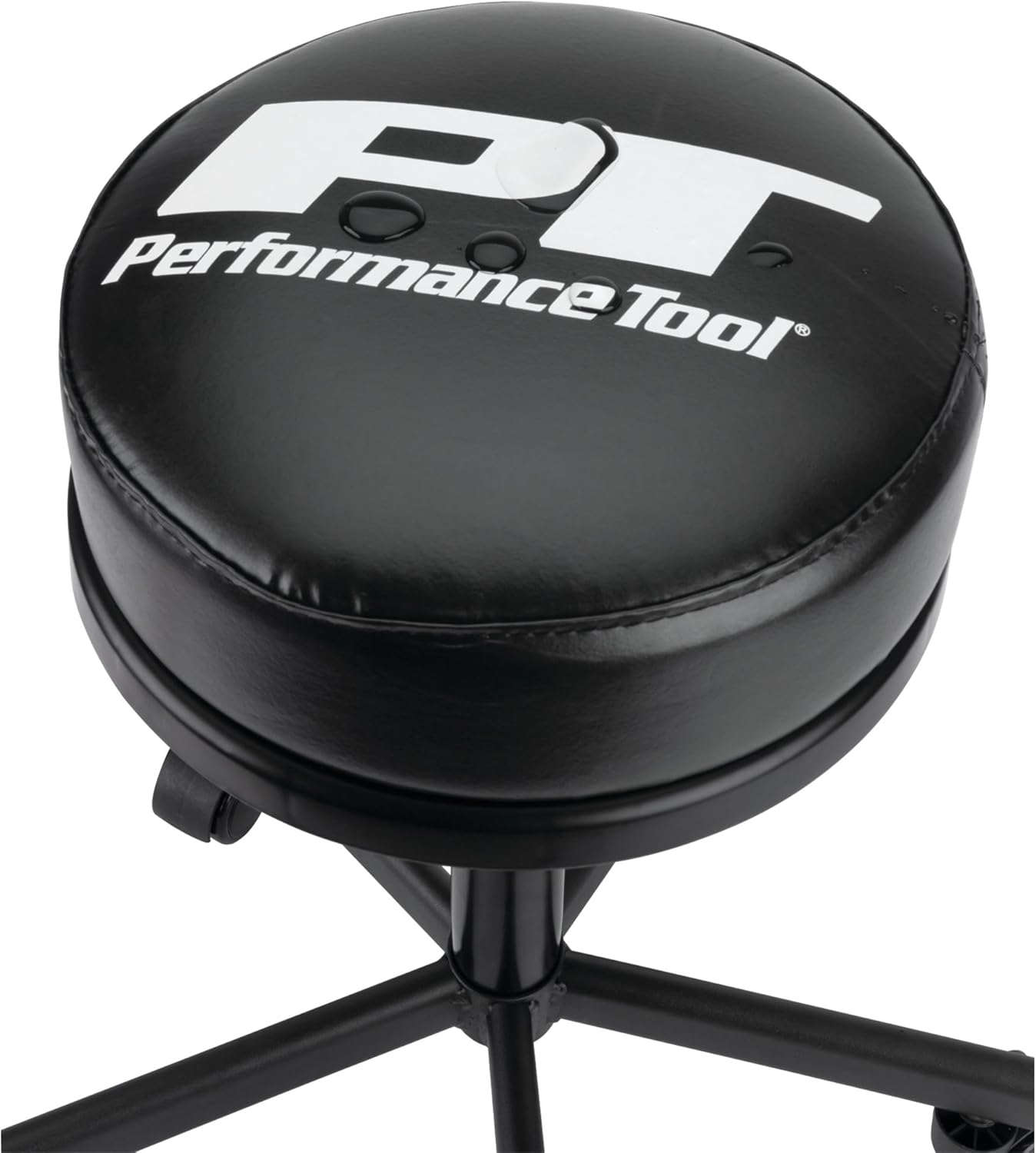 Performance Tool W85033 Extra-Thick Big Top Pneumatic Rolling Shop Stool for Mechanic Garages and Workshops, Black, 19x19x18.5-Inches