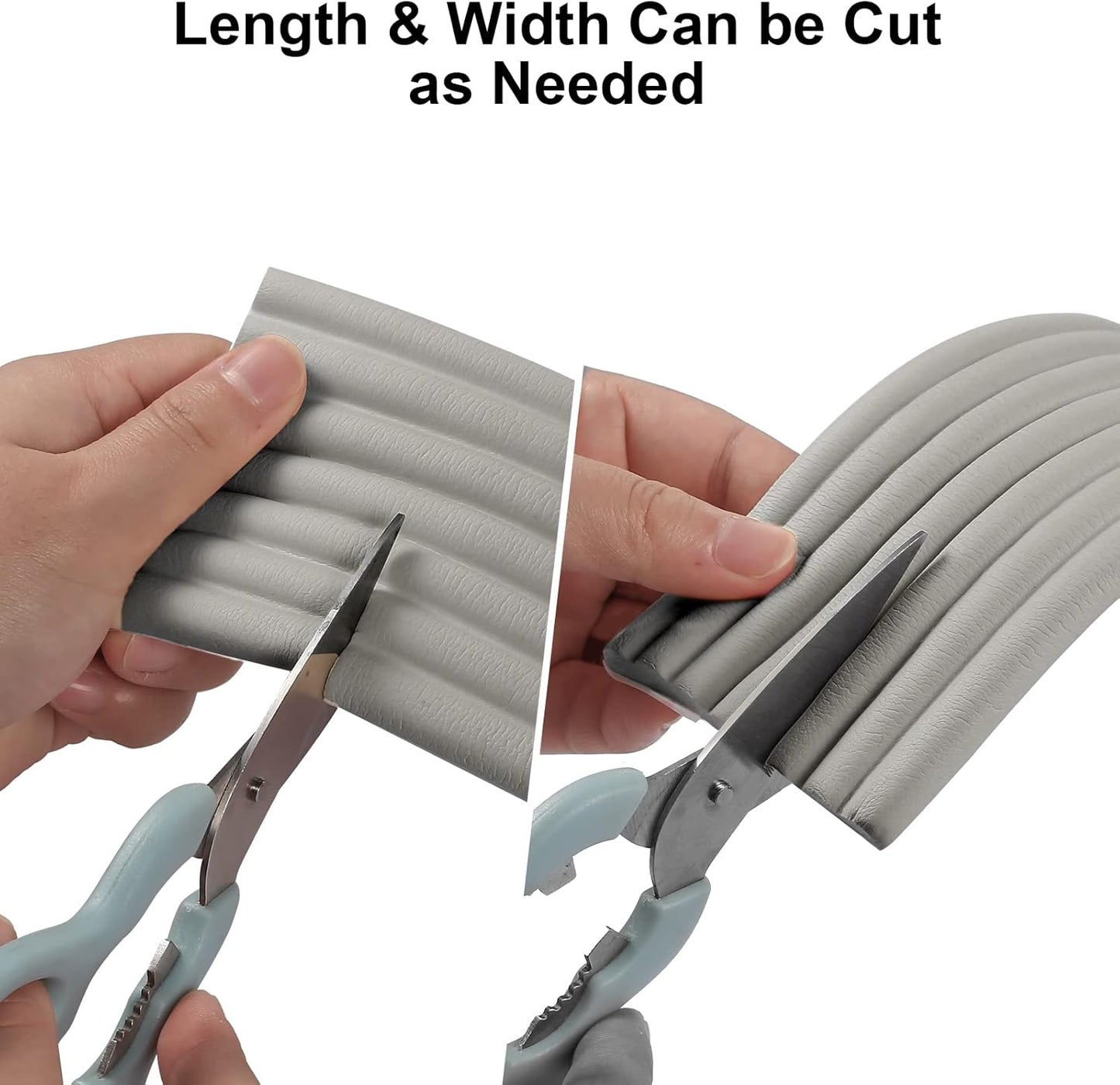 Baby Proofing Edge Protector 6.6 feet with 3M Strong Adhesive Pre-Taped, Baby Proof Padding Extra Wide Edge Safety Guards for Sharp Edges, Table, Desk- Grey