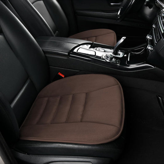 KAYI Car Seat Cushion, Memory Foam Car Seat Cushion, Anti Slip Rubber Bottom Car Seat Cushions for Driving, Suitable for Car and Office Chairs (2 Pack, Brown)