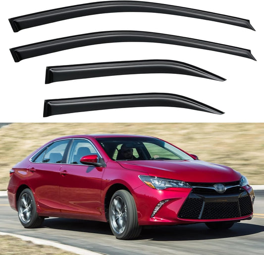 Window Visors Rain Guards Shield for 2012 2013 2014 Toyota Camry, Out-Channel Window Vent Wind Deflectors Visors Shades for 12 13 14 Camry