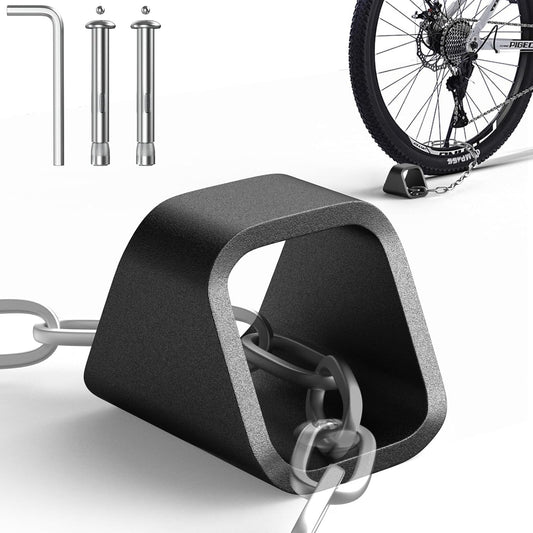 KHAMAL Security Anchor for Chain With 2 Protected Expansion Bolts - Heavy Duty Security Ground Anchor, Anti Theft Floor and Wall Ground For Motorcycle, Bicyle, Trailer, Scooter Bike Lock