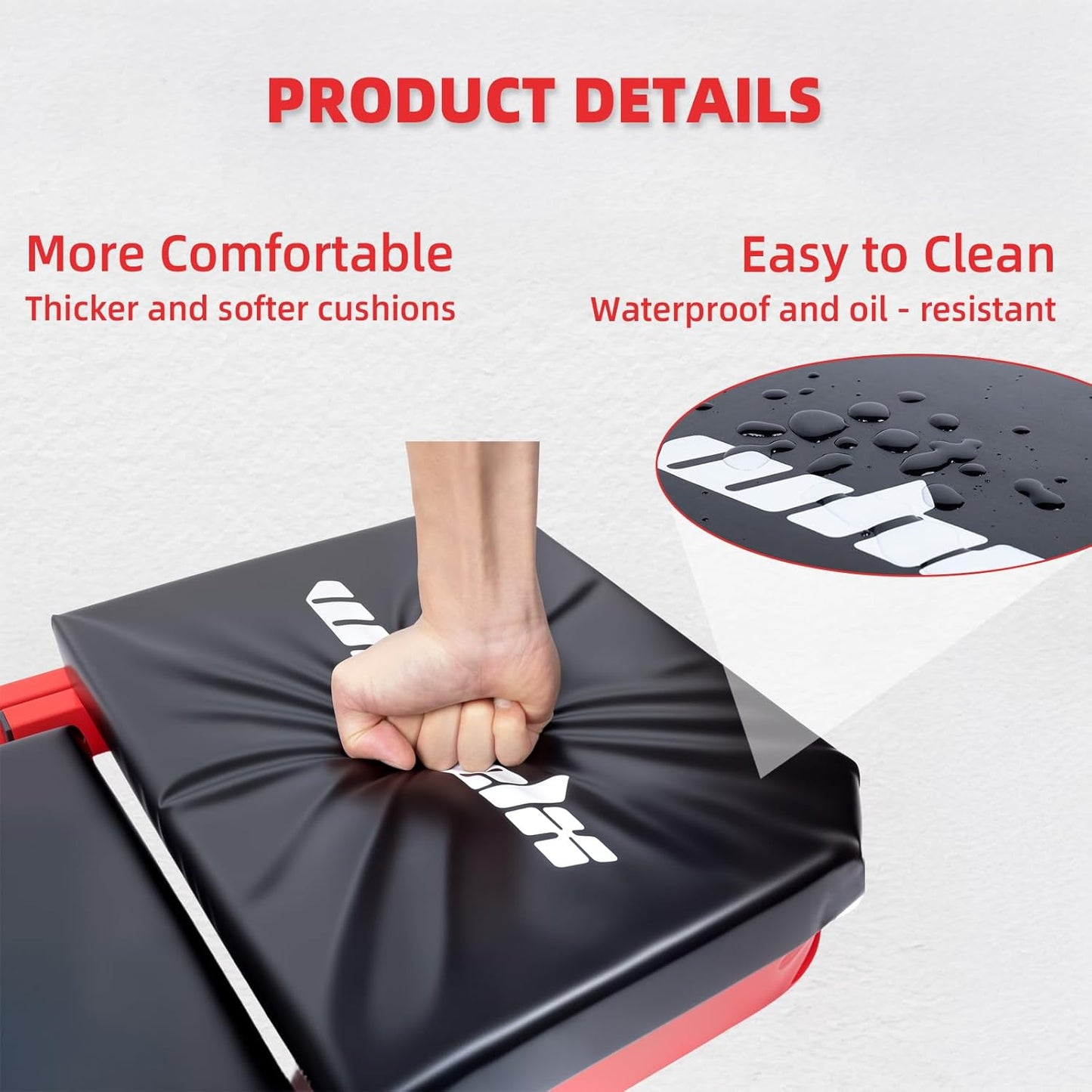 Mechanic Creeper 40inches 3-in-1 Z Seat 480lbs Capacity, Foldable Garage Chair Adjustable Rolling Folding with 6pcs Wheels Roller, Lay Down Sit Lean Back, Under Car Shop Auto Repair Man Gift