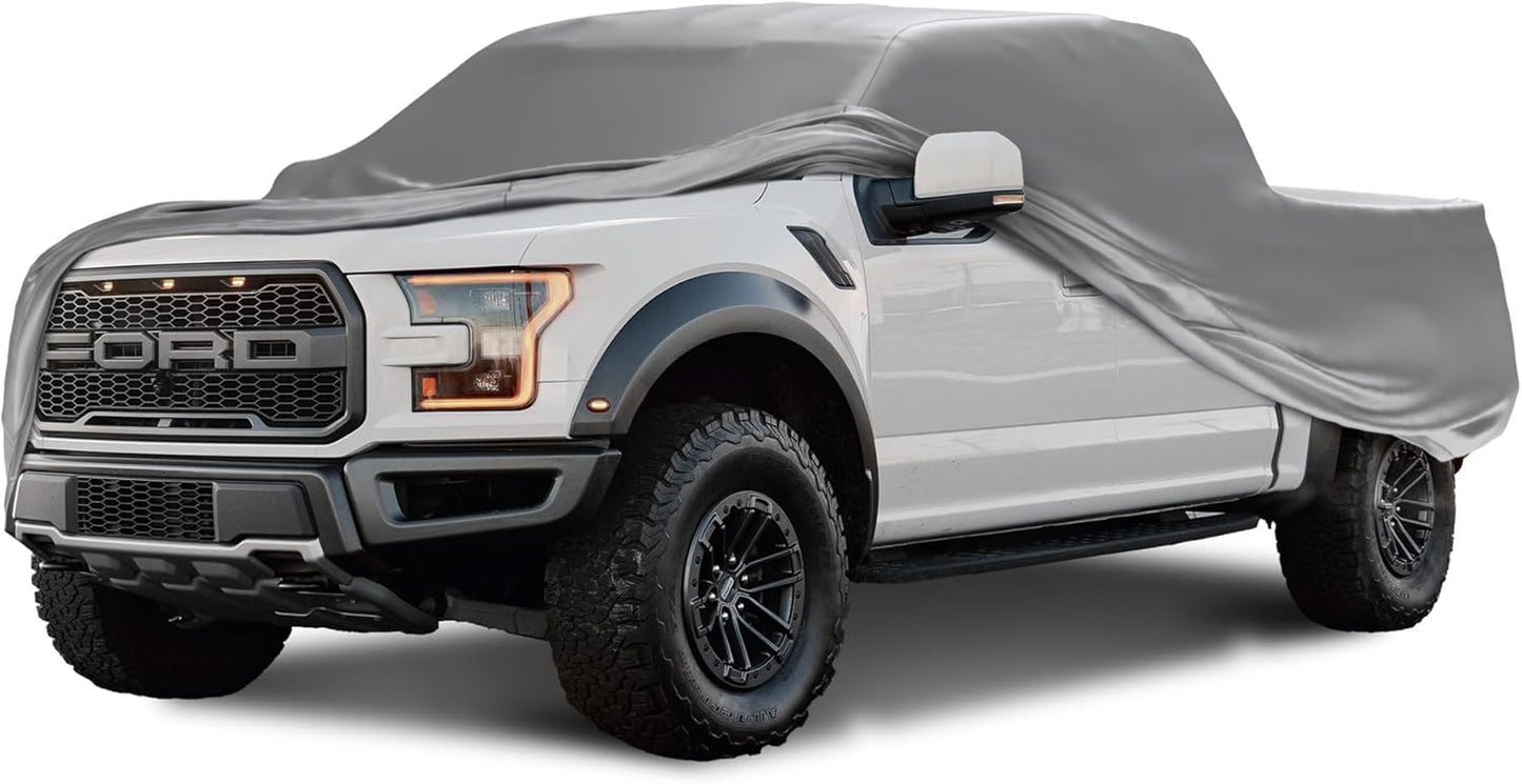 Car Covers Weatherproof Max Truck Cover & Warranty Compatible with Ford 2022-2024 F-150 SuperCab, 8'– Outdoor Cover, Prevents Theft with Cable Lock