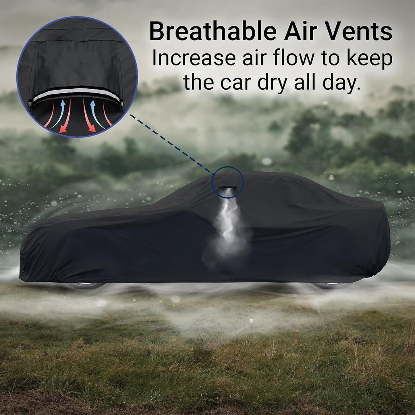 iCarCover Custom Car Cover Compatible with Charger 2006-2024, Waterproof All-Weather Rain Snow UV Sun Protector Full Exterior Indoor Outdoor Car Covers, Stripe (Black/Gray)