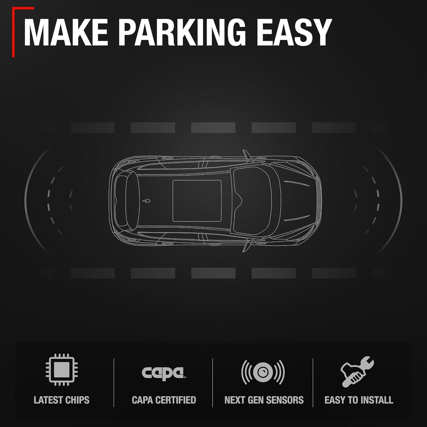 T1A Car Parking Sensors - Compatible with 2017-2019 Ford Escape - Front or Rear Bumper Parking Aid Sensor, Backup Reverse Parking Assist Kit - OEM EM2Z15K859C, 684-106, FO1078101