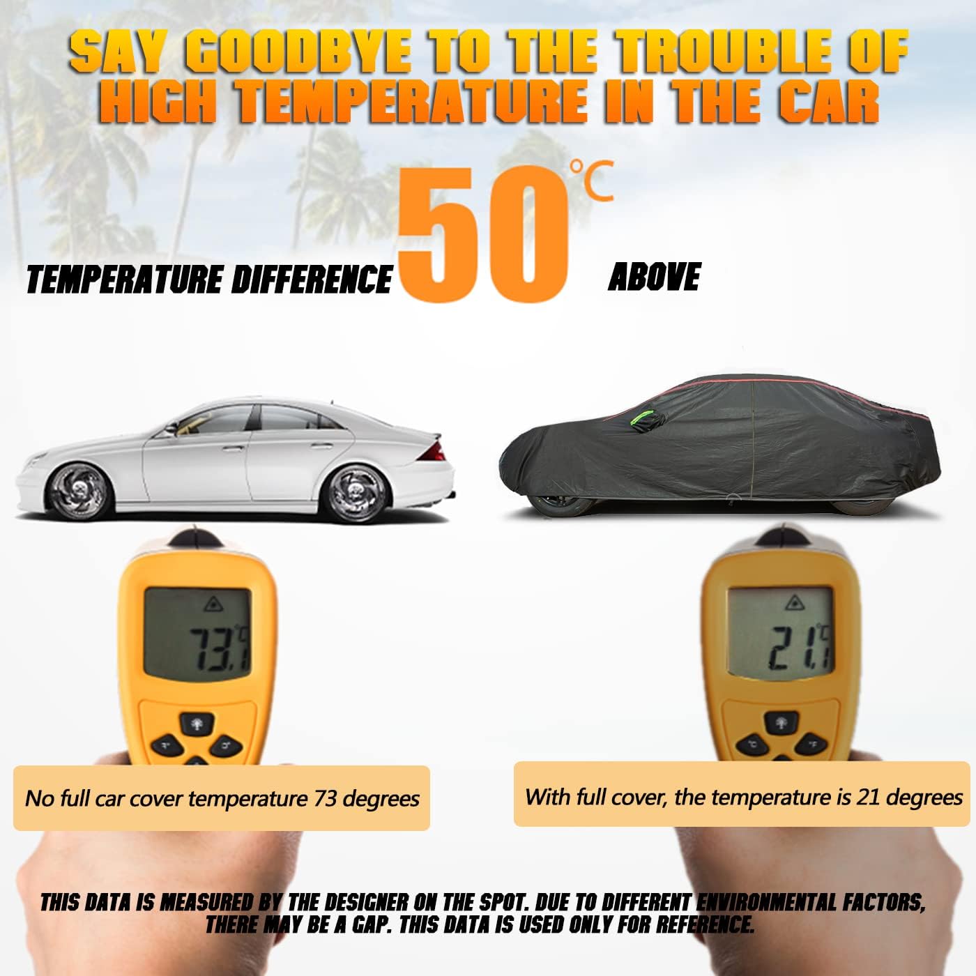 Car Cover, Fit for MPV, Breathable New Material for Sun Protection, Waterproof, UV Protection, Snow and Wind Protection, with Zipper Door, Suitable for Indoor and Outdoor Use (199"-210") B16