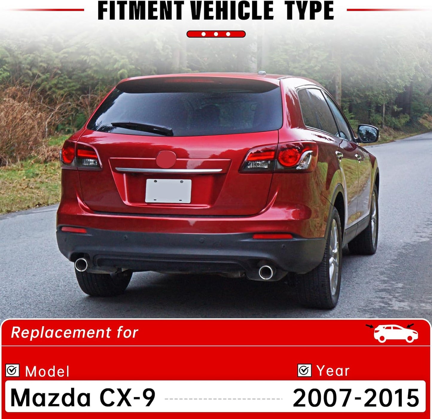 Windshield Wiper Blades Replacement for 2007-2015 Mazda CX9 CX-9 Original Factory Quality Front Rear Wipers Blade Set for My Car - 26" 17" 14" (Pack of 3)