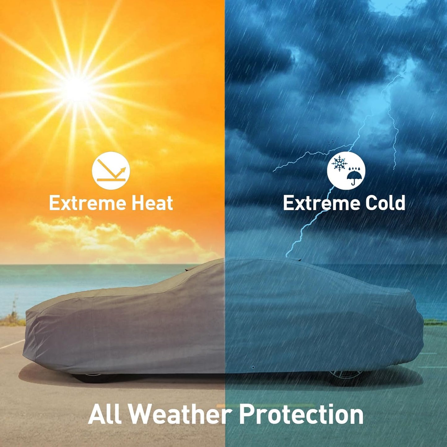 DaShield Ultimum Series Cadillac CTS-V 2016-2019 Sedan All Weather Protection Semi Custom Fit Dust, Sun, Snow, Rain Protection Indoor Outdoor