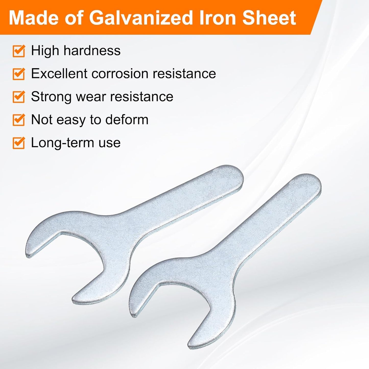 HARFINGTON 10pcs Small Wrench Open End Wrench 26x100x2.8mm Metric U-Shaped Single Open Ended Spanner Super Thin Small Flat Head Galvanizing Wrench for Automotive Repair Furniture Assembly