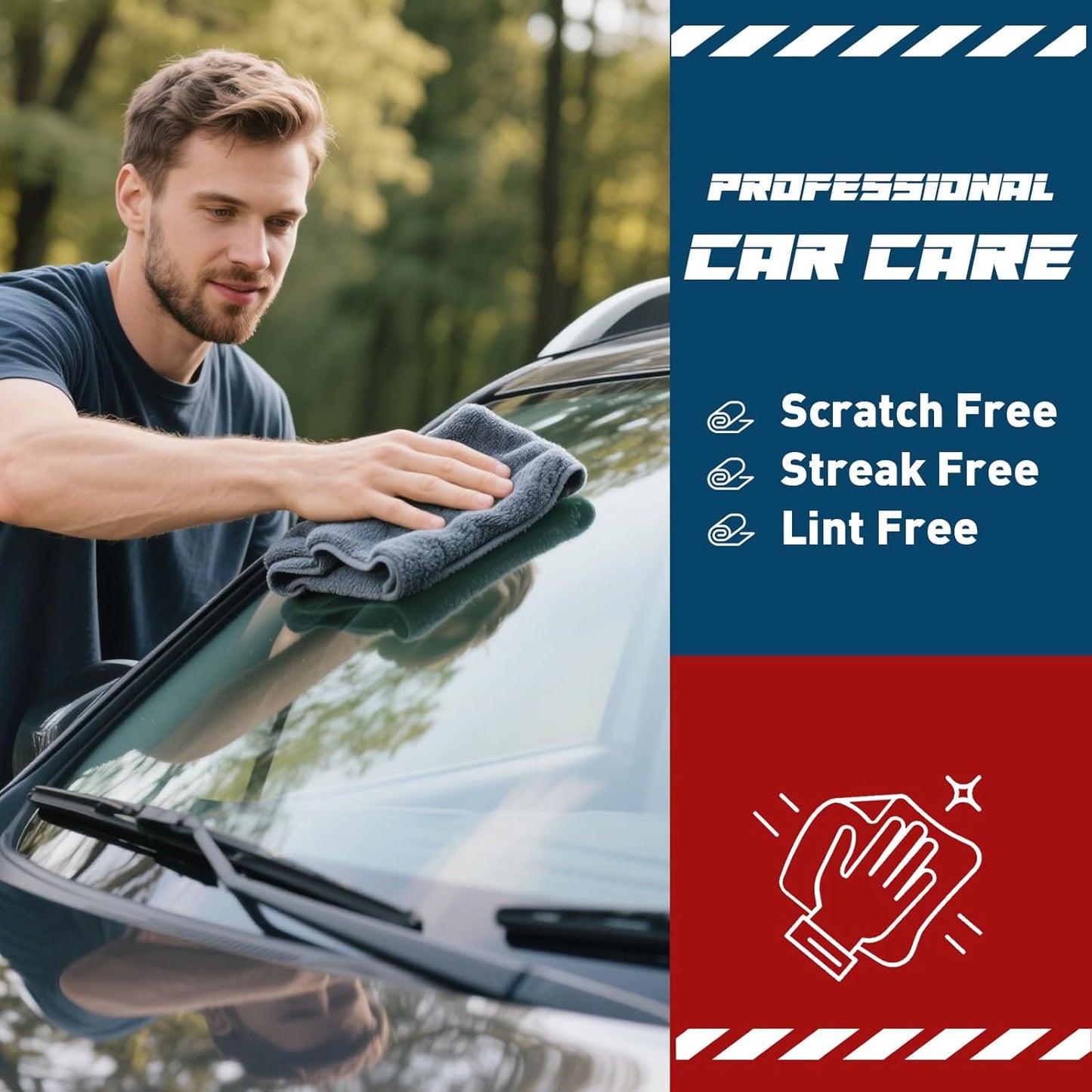 Microfiber Cleaning Cloths Bulk Pack-50 Pack, Microfiber Towels Bulk, Towels for Cars, Cleaning Rags Gray (12x12 inches)