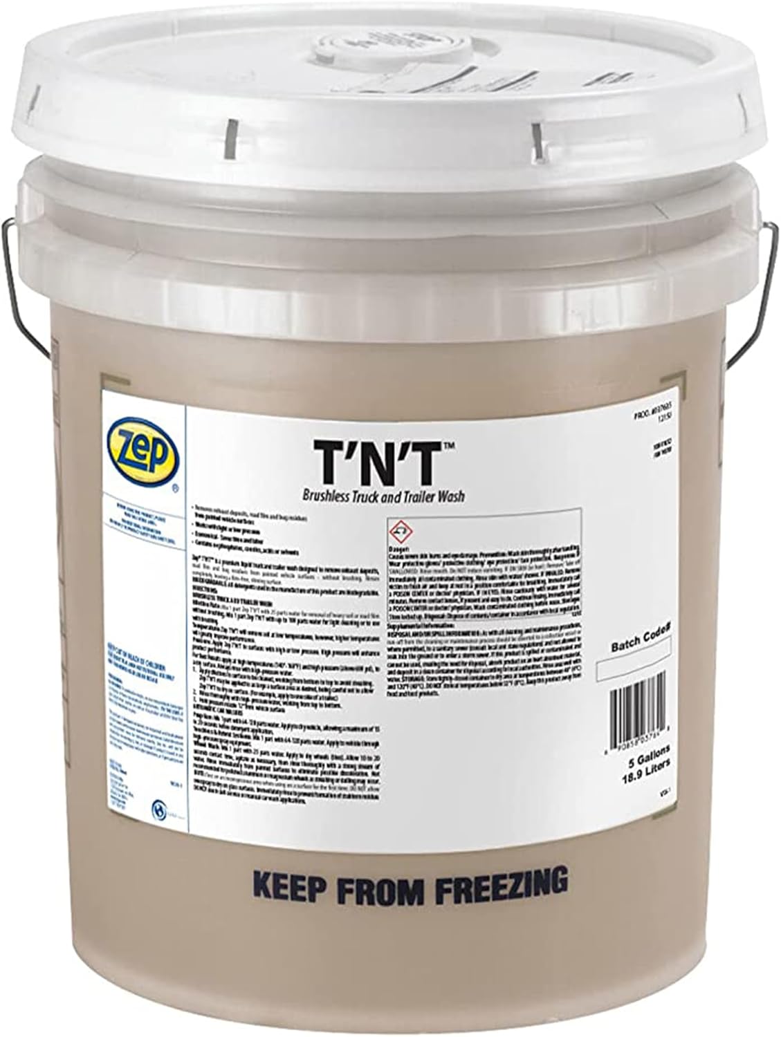 Zep Brushless T'N'T Truck and Trailer Wash - 5 Gallon (1 Pail) 37635