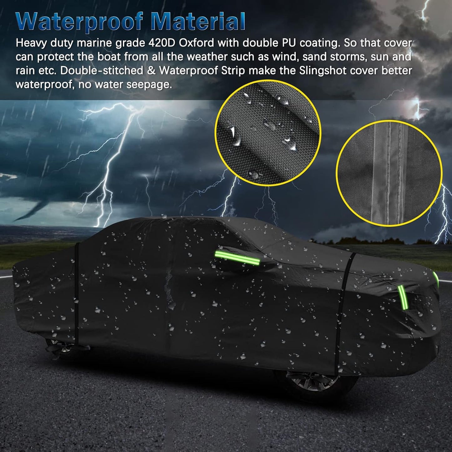 Car Cover for Toyota Tacoma Truck 2005-2025 for Xtra/Access/Double Cab SB (5'-6.125'), Outdoor Car Covers with Driver Side Zipper Windproof Heavy Duty Protection for Toyota Tacoma(UP to 212‘’L)