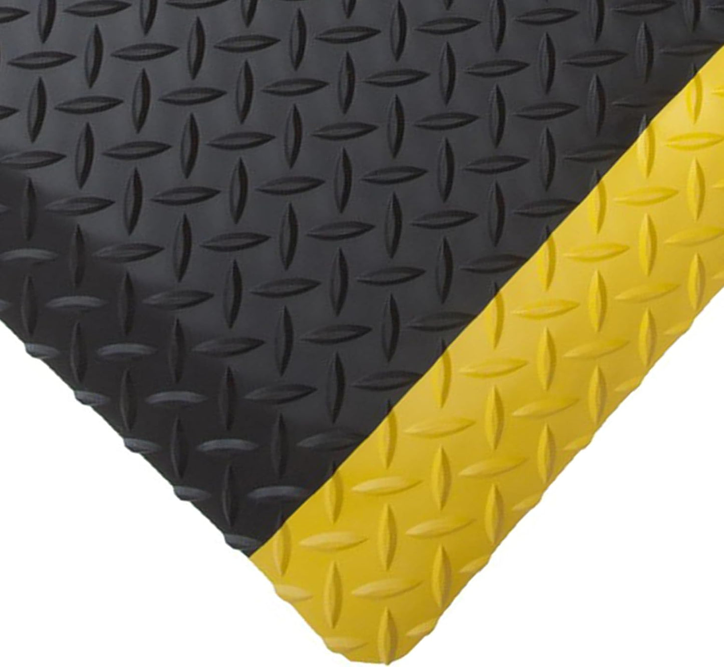 Rhino Mats, American Classic Diamond Anti-Fatigue Mats, Industrial Ergonomic Comfort Standing Mat for Work, Home, Garage, Office, Kitchen or Anywhere (Black/Yellow 1" Thick, 4 FT. x 18 FT.)