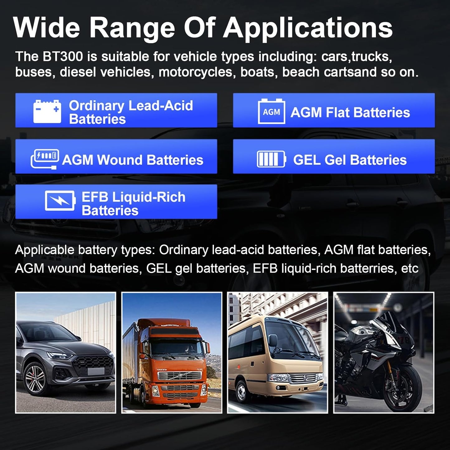 Car Battery Tester 12V 24V, Topdiag BT300 Auto Battery Load Tester, 20-2000 CCA, Automotive Alternator Tester, Charging Cranking System Battery Analyzer for Car Truck Motorcycle