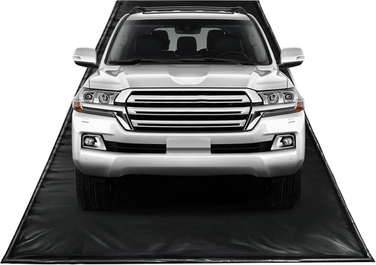 Garage Car Floor Mat, Containment Mat (Black) for Snow & Mud & Rain(7ft 9in x 18ft)