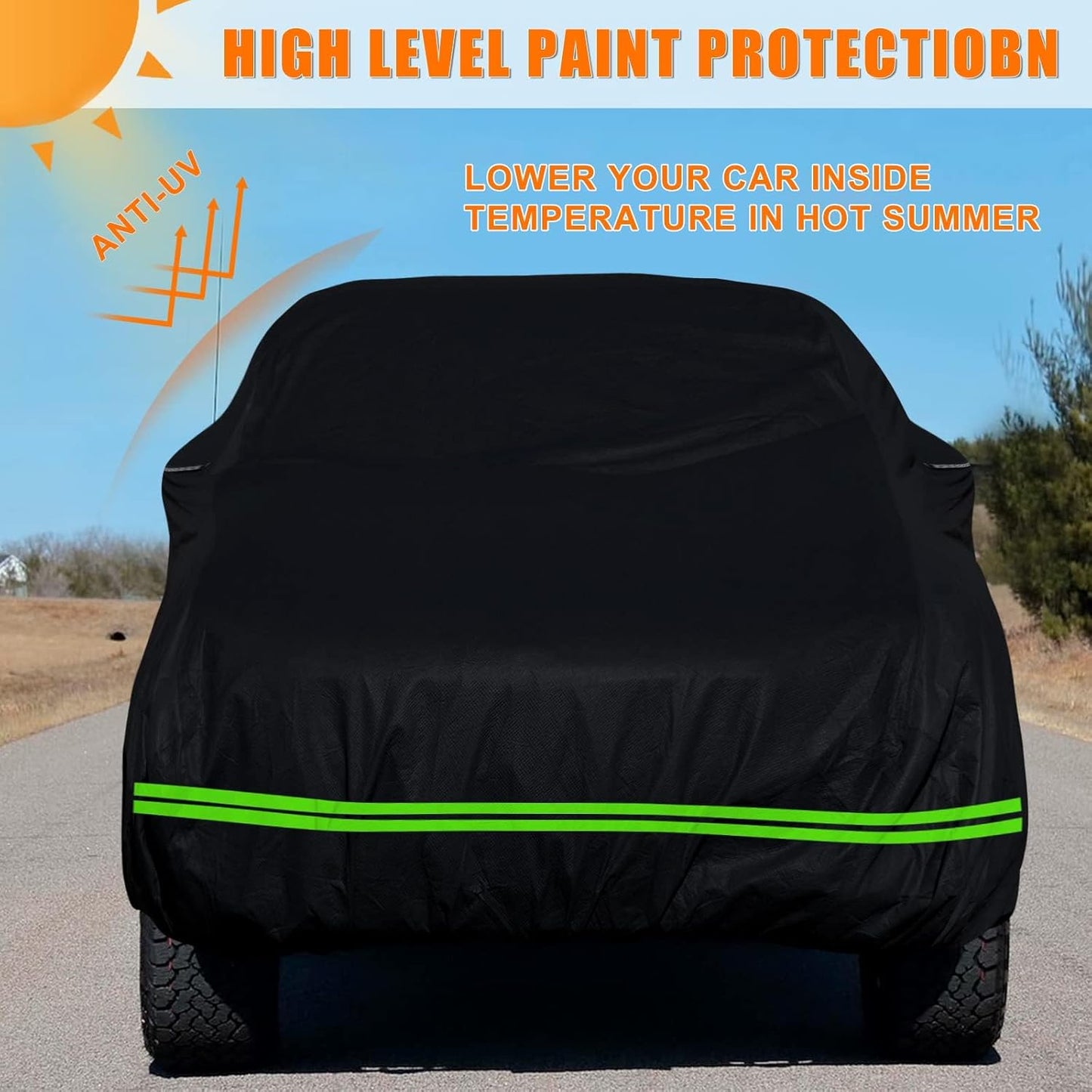 Waterproof Car Cover Compatible with Chevrolet C/K 1500/2500/3500 1988-1999, 2 Door Regular/Standard Cab Short Bed 300D All Weather Classic Car Covers with Zipper Door for Snow Rain Protection