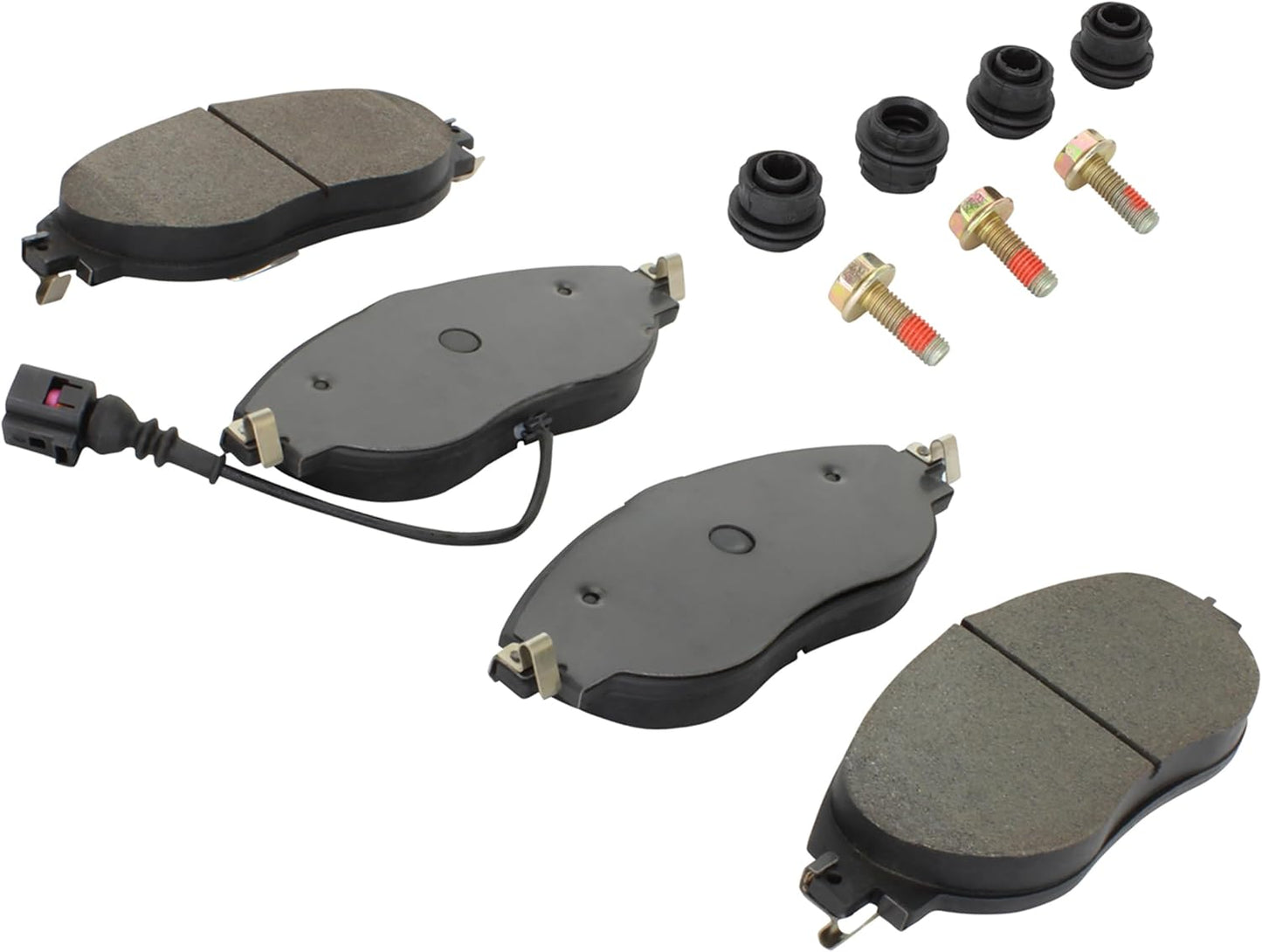 Premium Semi-Metallic Front Brake Pads (1001-1633M) Compatible with 2012-2024 Audi/Volkswagen (A3 Quattro/Arteon/CC/Golf/Golf R/GTI/Jetta/Q3/S3/Tiguan)