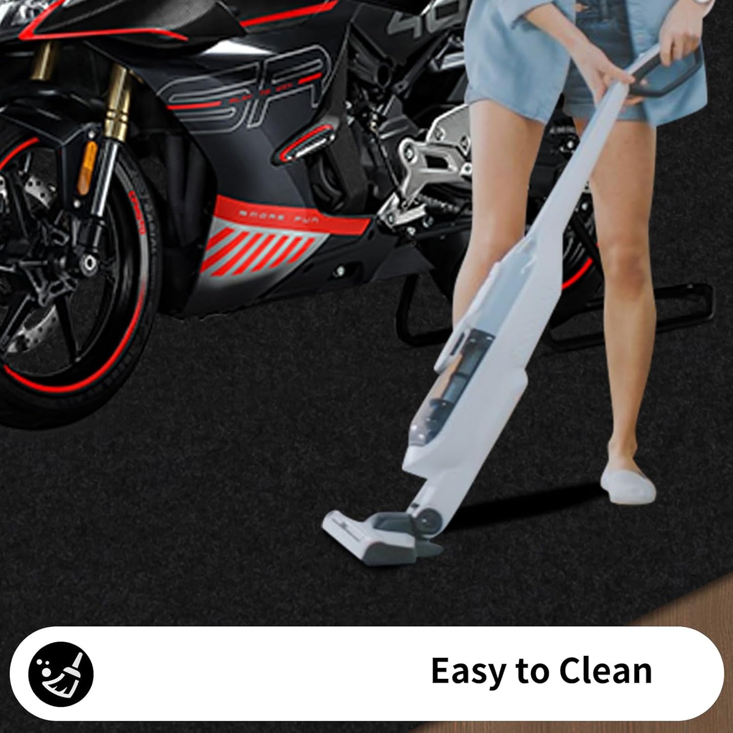 36 * 60IN Oil Spill Mat, Garage Floor Mat, Premium Absorbent Oil Pad, Waterproof, Protect Garage Surface from Spill & Stain, Reusable, Washable, Durable, Black