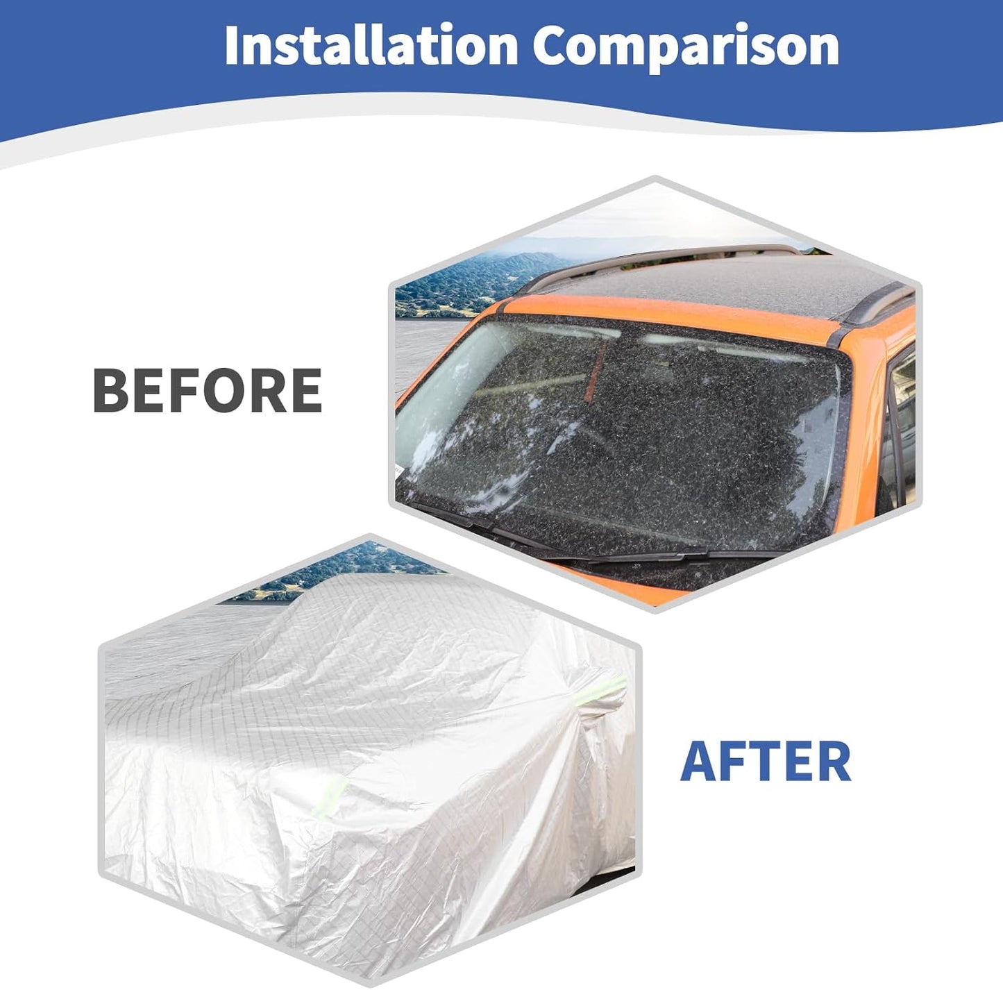 RT-TCZ for Renegade Car Cover Weatherproof Covers for Jeep Renegade 2015 2016 2017 2018 2019 2020 2021 2022 2023 up