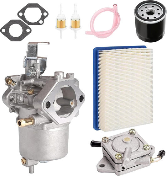 10L0L Golf Cart Carburetor Fuel Pump and Tune Up Kit for FE290 Club Car DS Precedent Turf Carryall Gas Model 1998-Up Air Oil Fuel Filter Replaces OEM 101805601 101905601 1016438 1016439