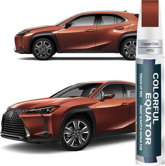 Copper Cres(4Y5) Touch Up Paint for Lexus, Car Paint Pen Scratch Repair Two-In-One Touch Up Paint, Premium Car Scratch Remover for Deep Scratches