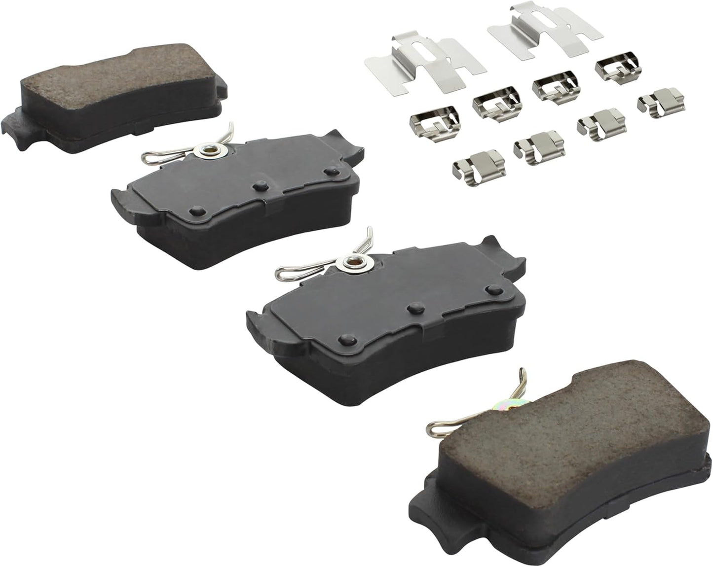 Premium Semi-Metallic Rear Brake Pads (1001-0627M) Compatible with Ford Mustang 1994-2004