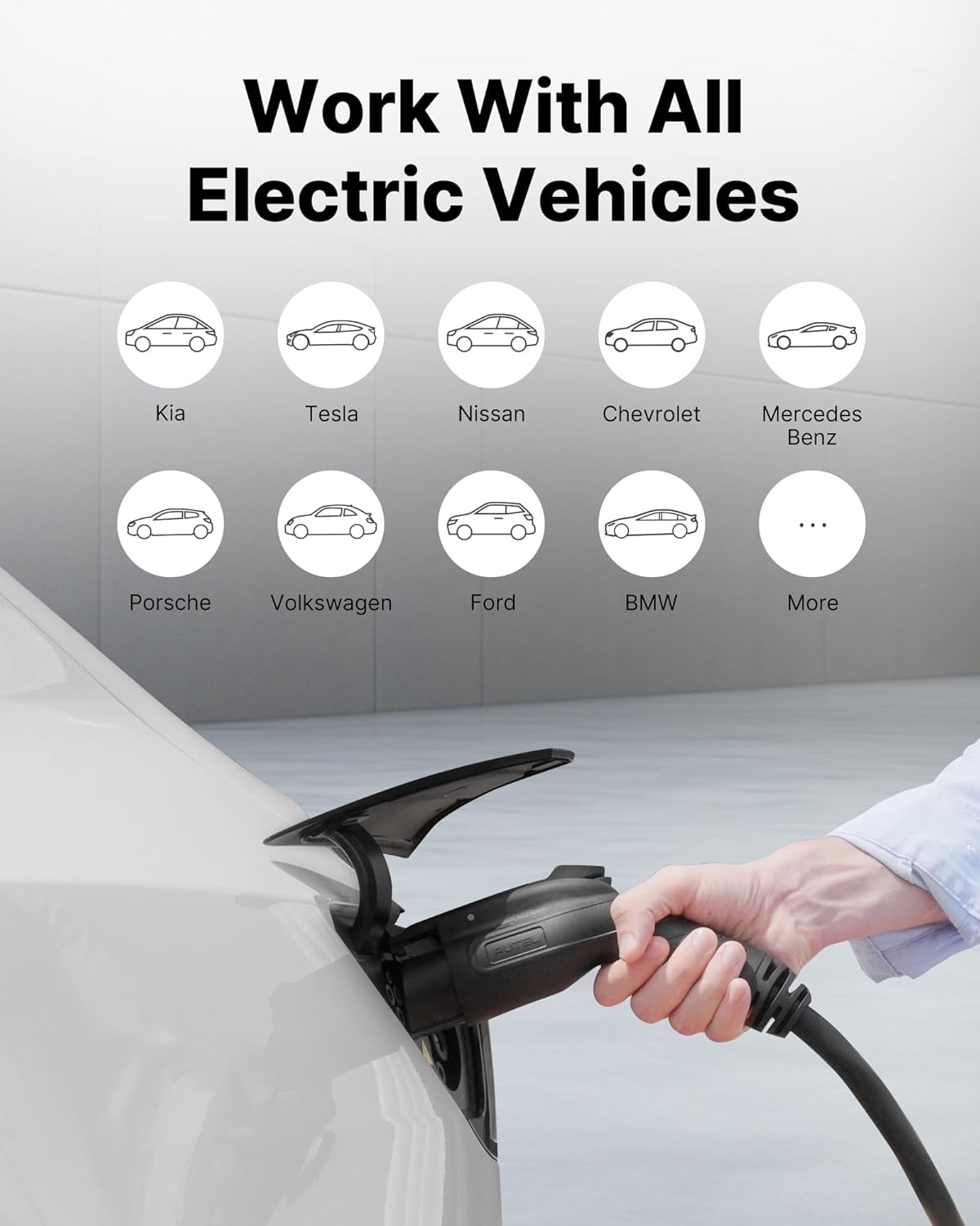 Autel MaxiCharger Level 2 EV Charger up to 40Amp, 240V, Indoor/Outdoor Fast Electric Vehicle Charging Station with Flexible 25-Foot Cable, NEMA 14-50 Plug (White)