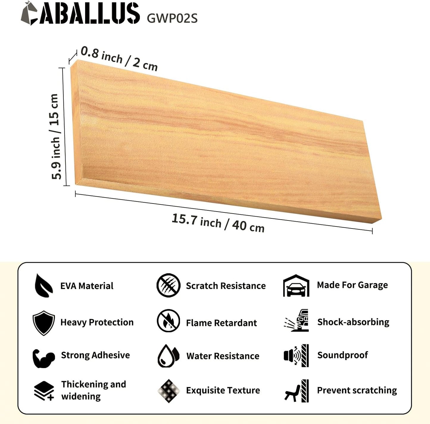 GWP02S Wood Grain Garage Wall Protector Car Door Protectors, Garage Accessories, Parking Stopper for Garage, Tool-Free, Designed in Germany (4-Pack Wood Grain)