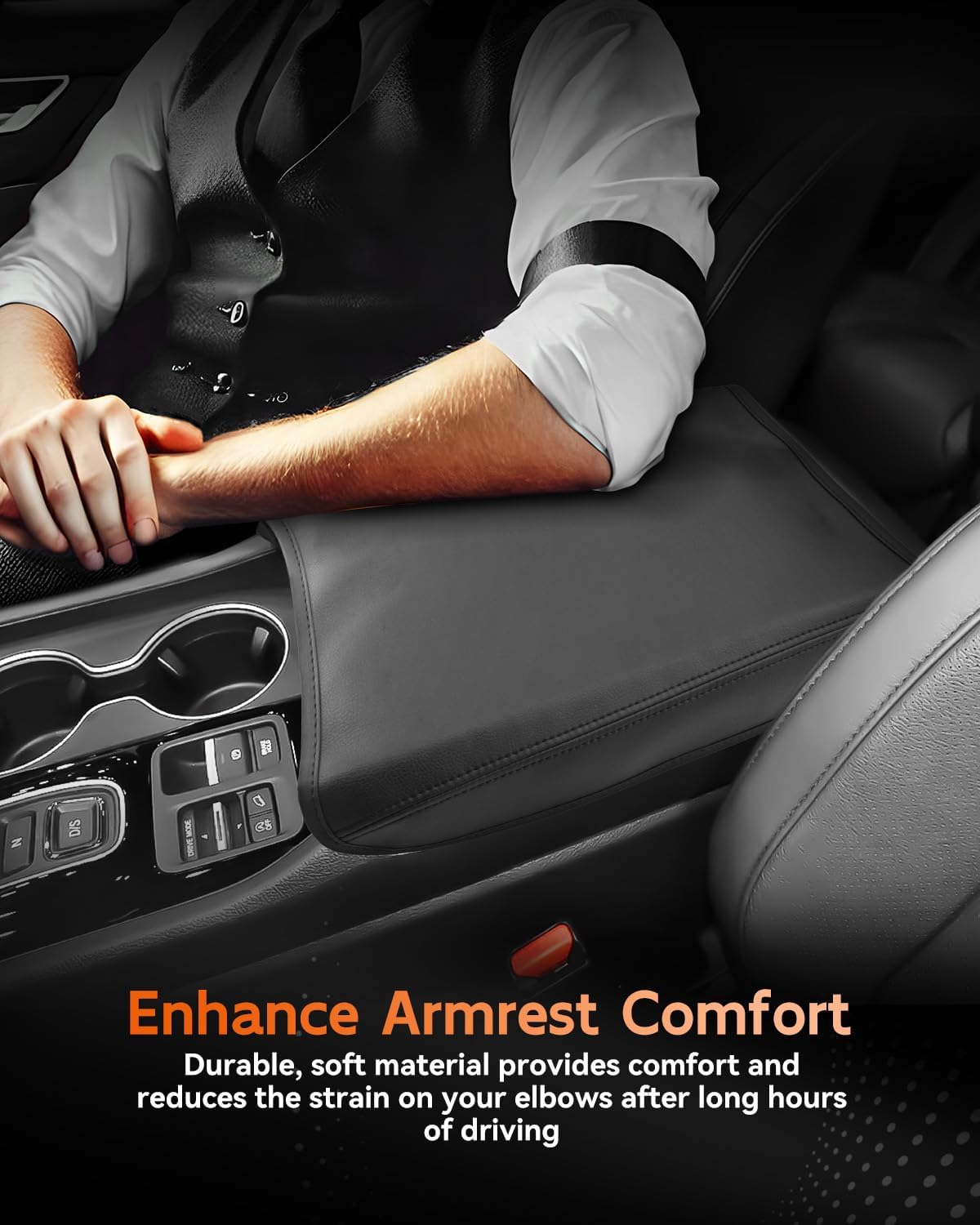 CDEFG for Honda Ridgeline 2024-2025 Center Console Cover Armrest Box Cover for Ridgeline (Sport, RTL, TrailSport, Black Edition) 2024 2025 Accessories Console Arm Rest Protector