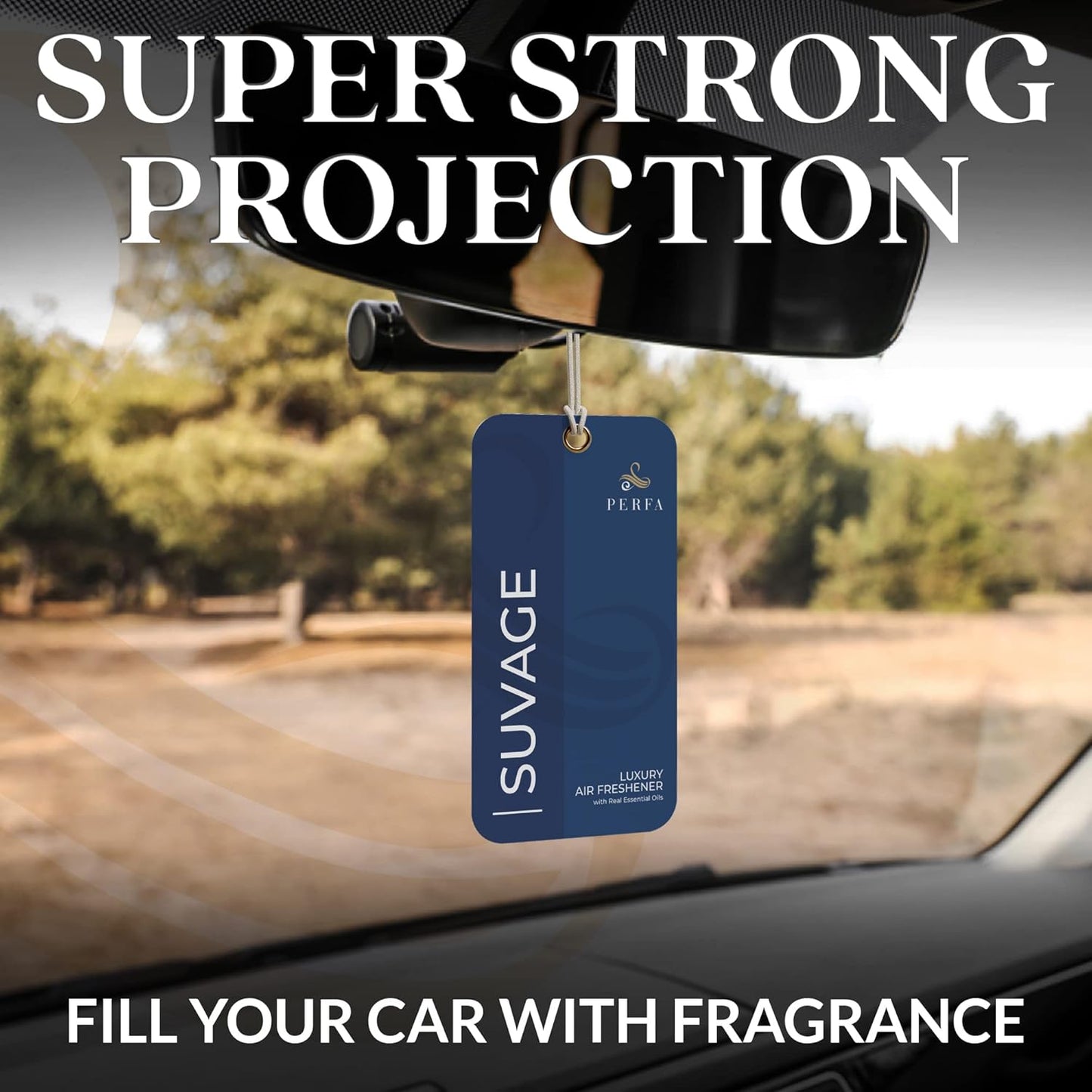 Savage Disposable Card Freshener for Men | Car Scents Air Freshener with Sauvage Fragrance | Strong Car Perfume Air Freshener with Odour Eliminating Technology | Suvage by Perfa