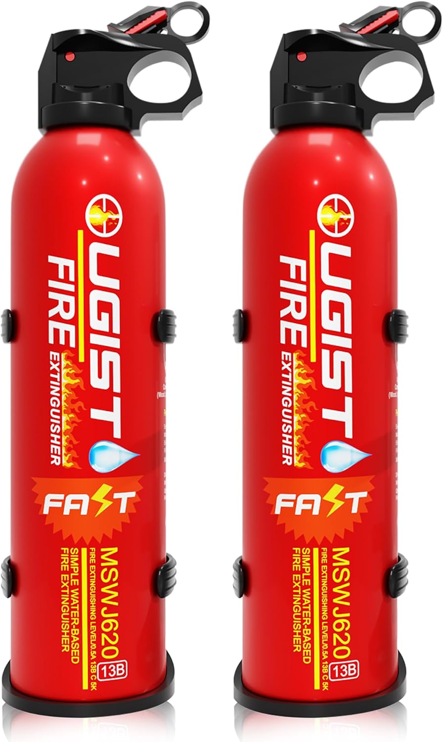 Fire Extinguisher for Vehicle & Home 620ml 2 Count, Car Fire Extinquishers, Prevent Re-lgnition, Best Suitable for Kitchen,The House Car Truck Boat Water-Based Mini Fire Extinguishers