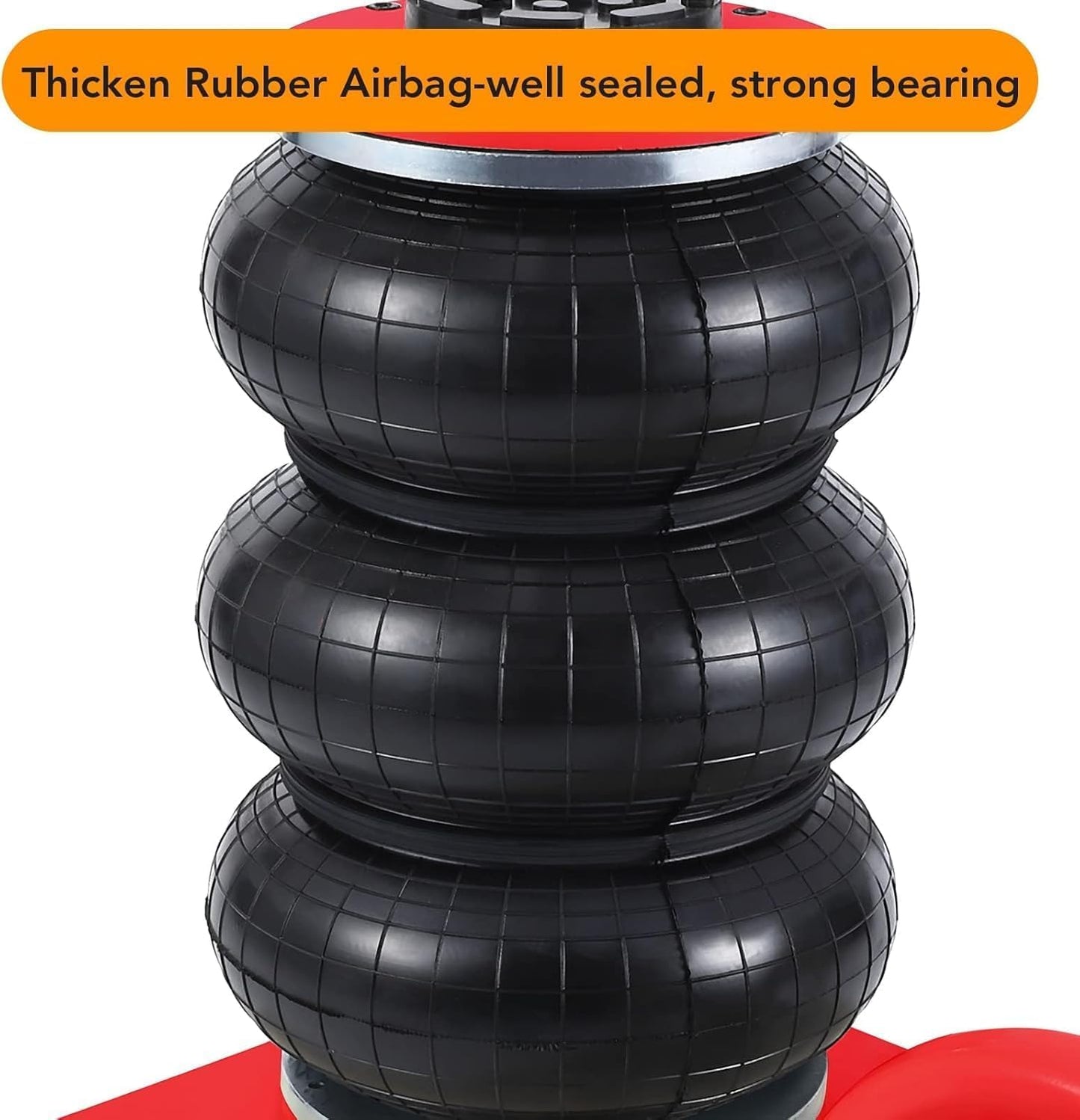 Air Jack,Heavy Duty 3 Ton/6600 lbs Air Bag Jack-3-Ply Pneumatic Lift up to 17.7 inch/450 mm for Cars/SUVs,Portable with Semi Round Handle
