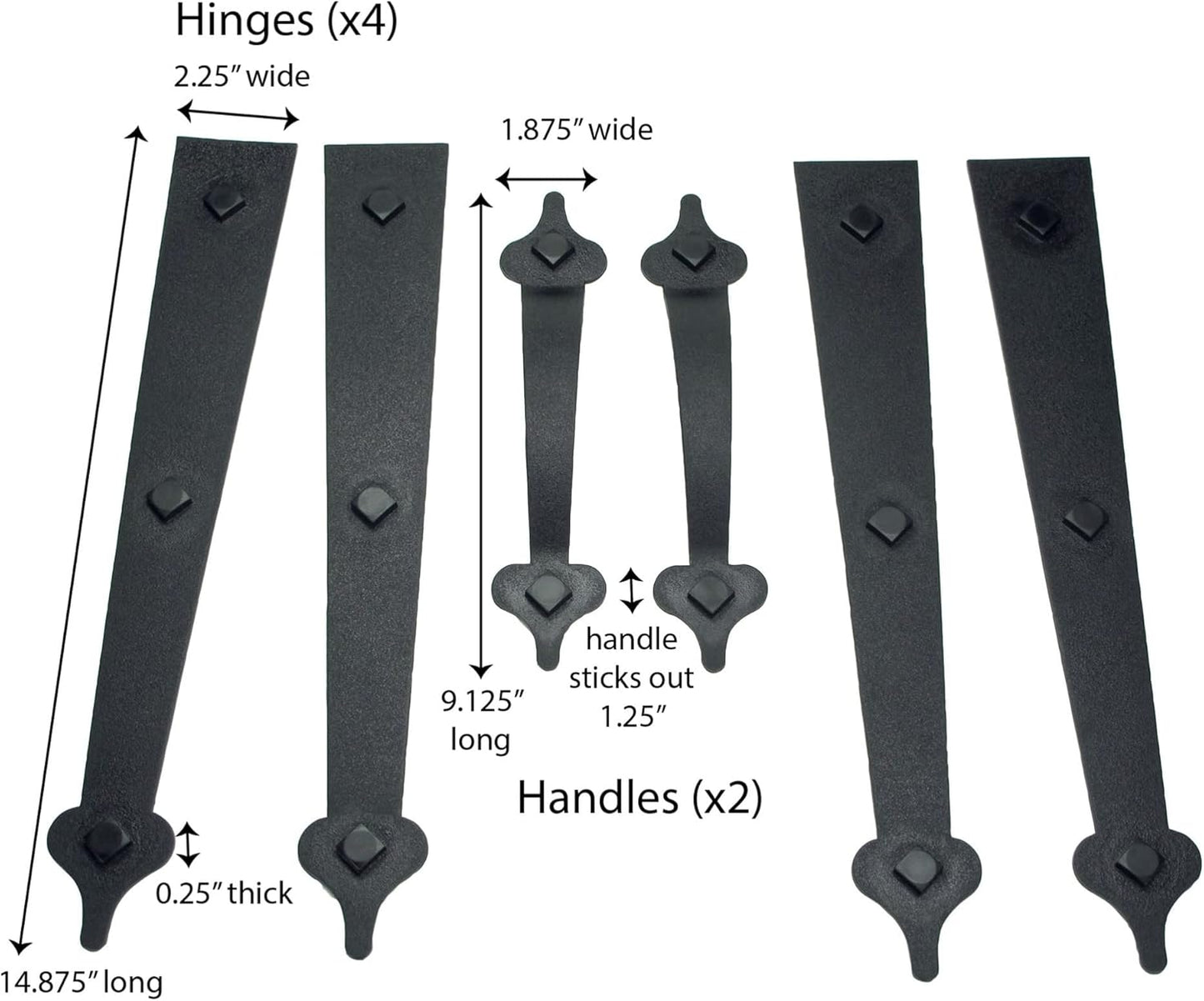 Household Essentials Garage Handle and Hinge Magnets – Decorative Magnetic Hardware Steel Doors, Easy Installation, Durable & Weatherproof, Set of 6