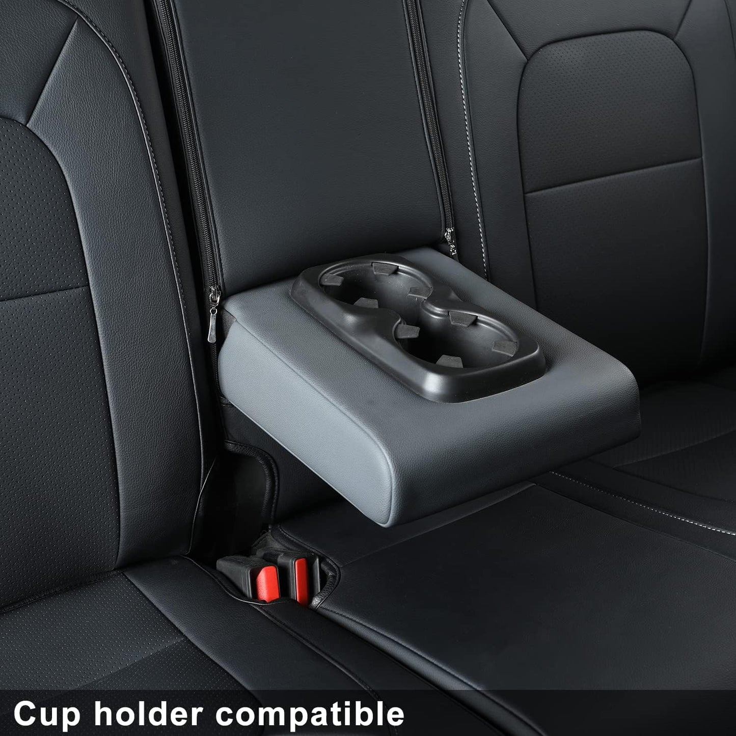 LUCKYMAN CLUB Chevy Colorado Seat Covers, fit for 2015-2022 Colorado Crew Cab Z71 LT ZR2 Work Truck with Faux Leather (Black)