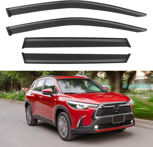 Window Visors Rain Guards for 2022 2023 2024 2025 Toyota Corolla Cross, Out-Channel Window Vent Wind Deflectors Visors Shades for 22 23 24 25 Corolla Cross L LE XLE