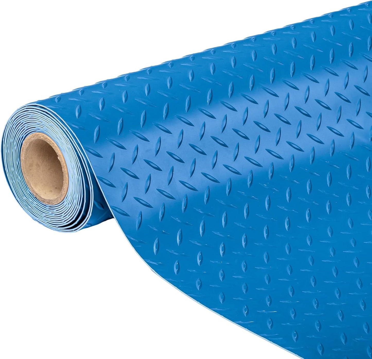 Bonnlo 7.5x17 FT Garage Floor Mat for Under Car,Thickened PVC Roll Floor mats，Waterproof Non Slip Parking Mat,Blue
