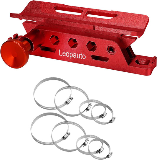 Universal Vehicle Fire Extinguisher Bracket, Aluminum Adjustable Quick Release Roll Bar Fire Extinguisher Bottle Mount with 8 Clamps, Compatible with Jeep Wrangler JK TJ Rubicon UTV, Red