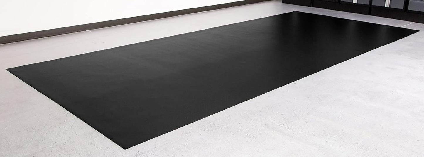 G-Floor Ceramic Texture Vinyl Garage Flooring Mat (8'6" x 22', Midnight Black) - Solid Polyvinyl Construction for Superior Garage Floor Protection
