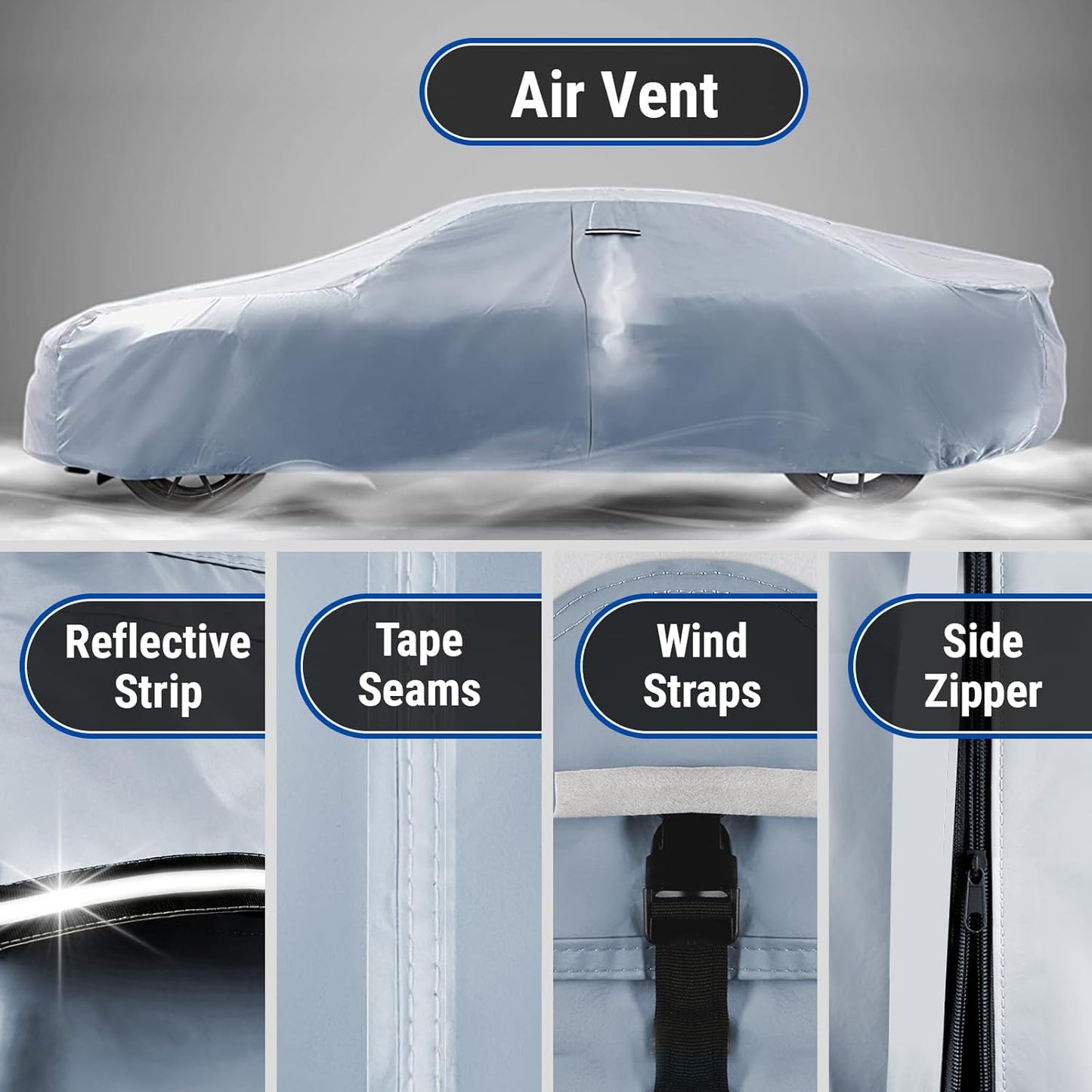 iCarCover Premium Car Cover for 1991-1996 Buick Park Avenue Heavy Duty Waterproof All-Weather Automobiles Custom Fit Indoor Outdoor UV Snow Protection Covers with Straps and Bag