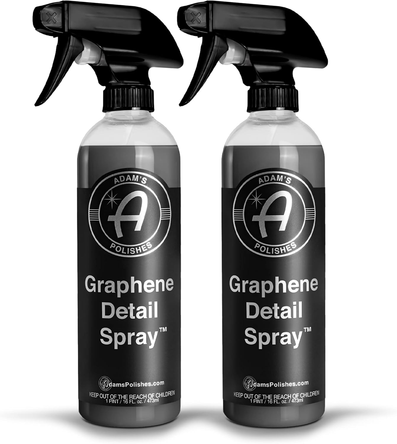 Adam's Polishes Graphene Detail Spray (2 Pack) - Extend Protection of Waxes, Sealants, & Coatings | Waterless Detailer Spray For Car Detailing | Clay Bar, Drying Aid, Add Ceramic Graphene Protection