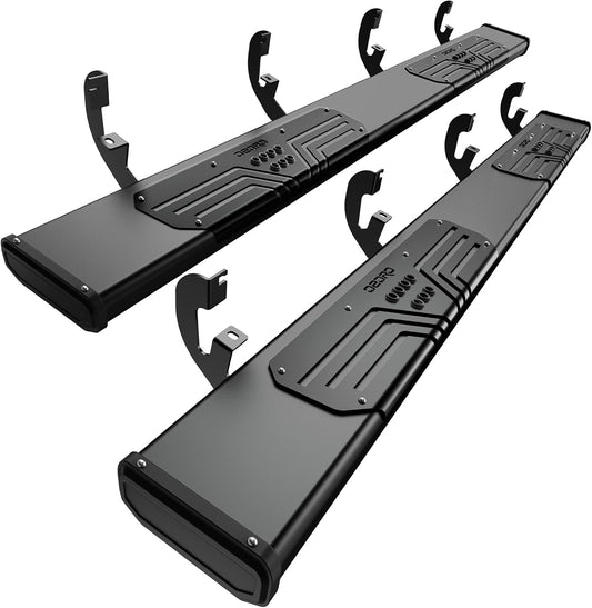 OEDRO Running Boards Compatible with 2019-2025 Chevy Silverado/GMC Sierra 1500, 2020-2025 2500HD 3500HD Crew Cab(Excl. 2019 1500 LD/Limited), Bolt-on Side Steps Steel Nerf Bars