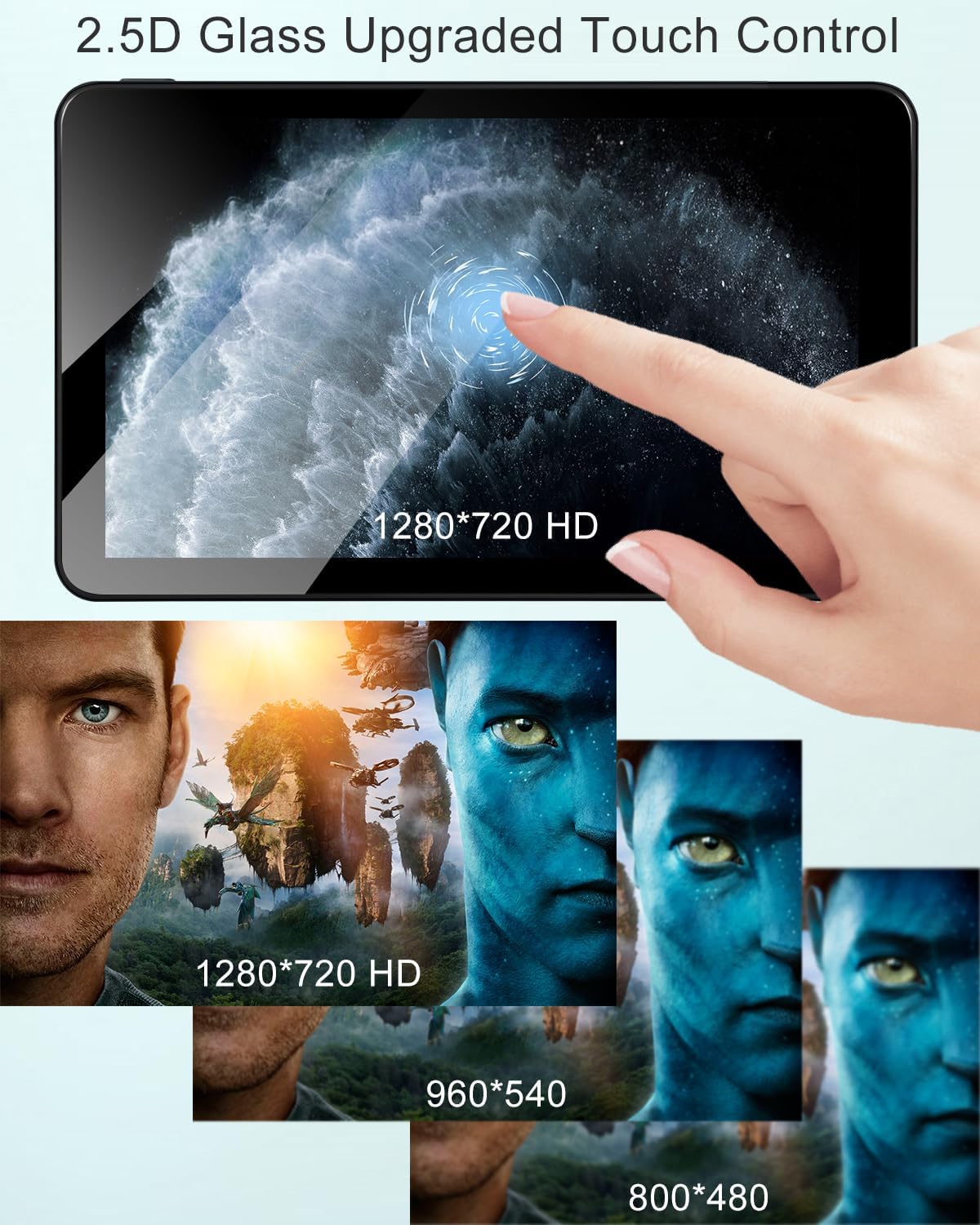 Compatible Wireless Apple CarPlay Android Auto Screen for Car, 7" Touch Screen Naivgation Car Stereo Portable CarPlay Bluetooth Mirror Link, Siri, AirPlay, AUX, Voice Assistant